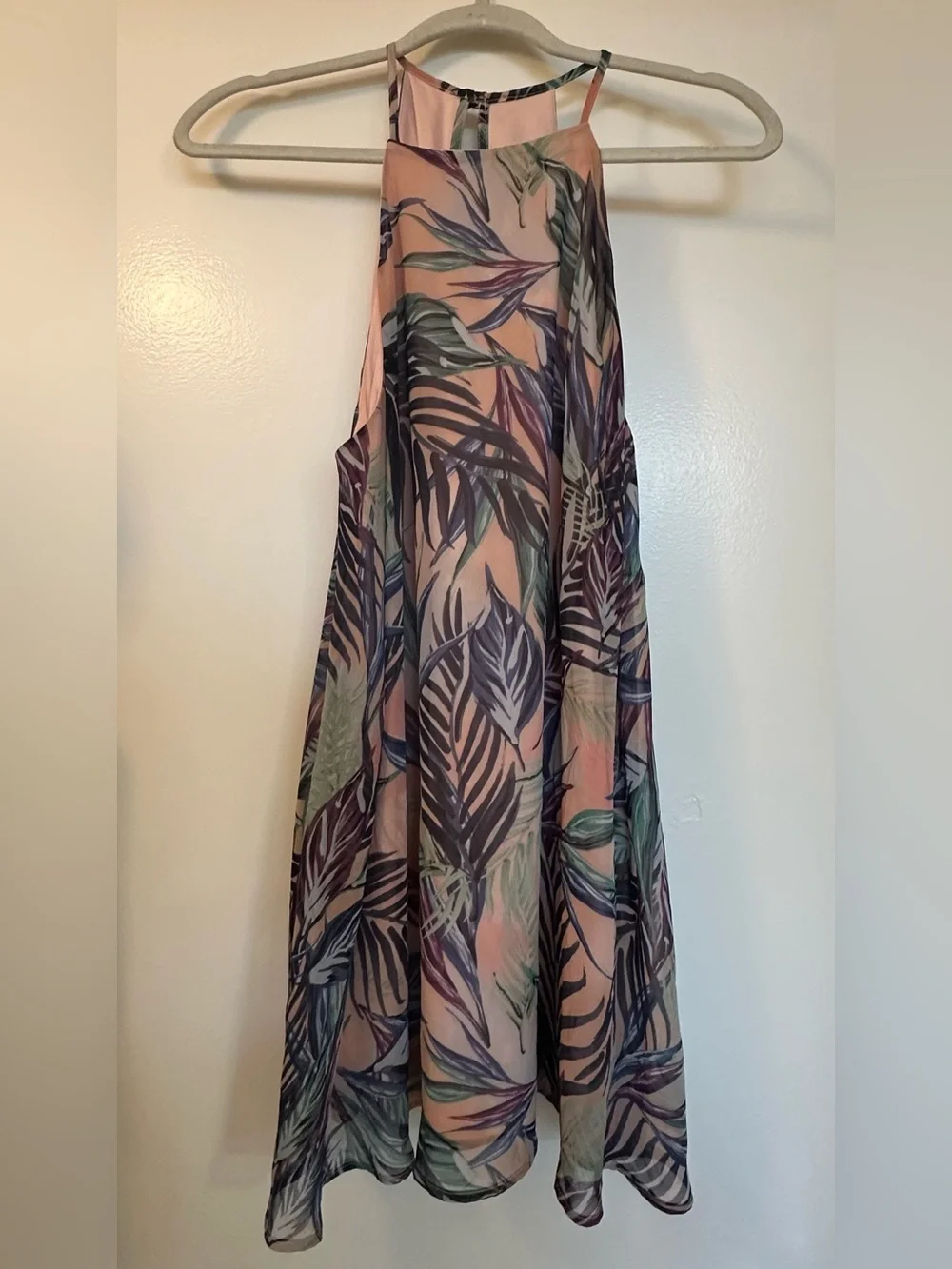 Gomez halter mini dress 🌴 palm print